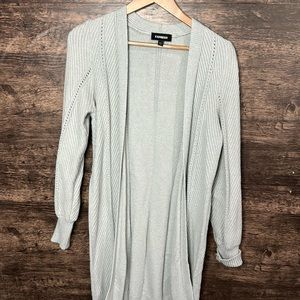 Express XS Cable Knit Long Cardigan